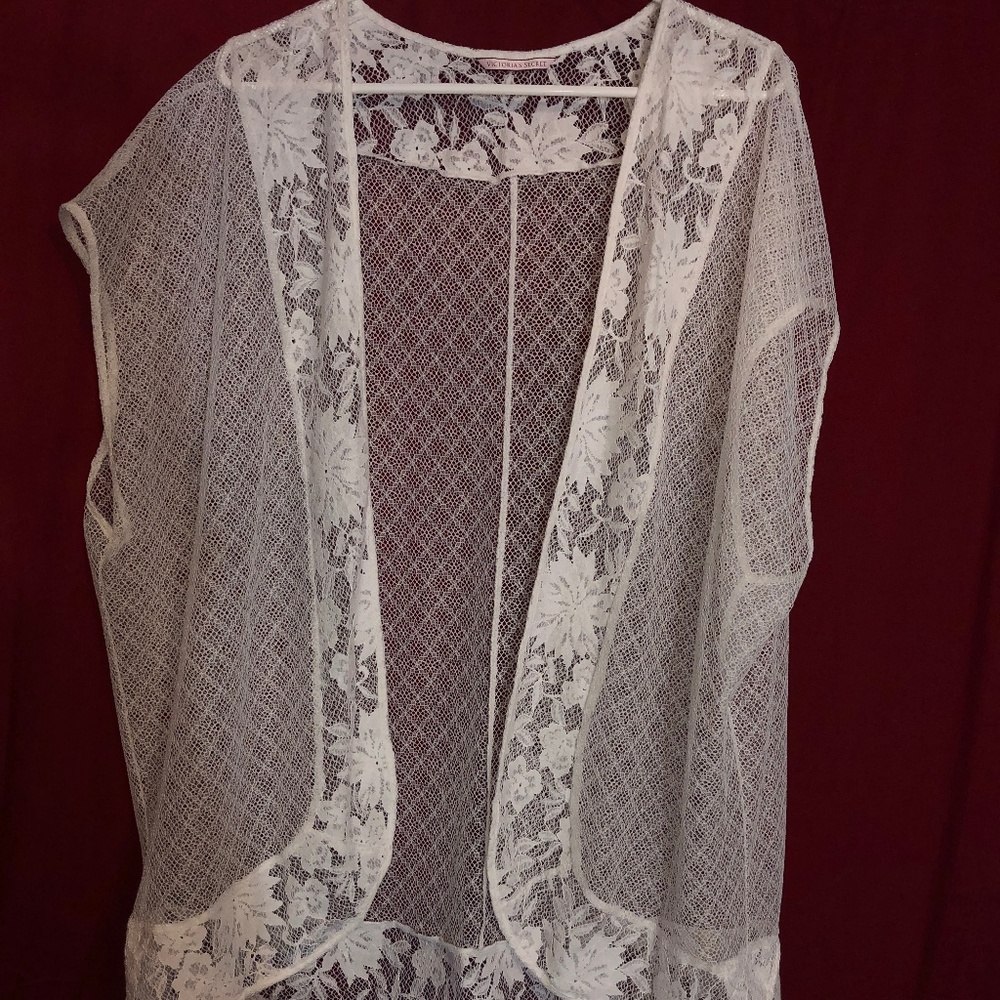 White lacy over-top from VICTORIA'S SECRET.